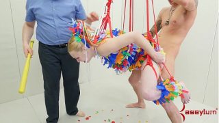 Anal pinata girl gets  punishment