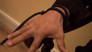 Dressed In Leather And Chains Ebony Goddess Gets Off During Light Bdsm Fun