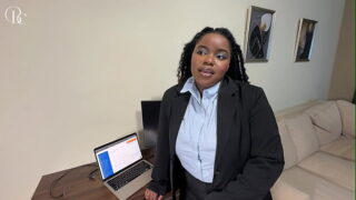 Ebony Secretary Wants a Promotion so Her Boss Fucked Her Tiny Love Holes