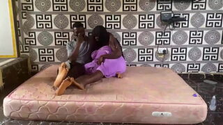 Horny ebony Hot babe love missionary fuck