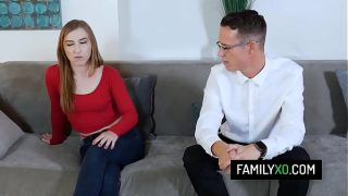 Petite teen Gracie may Green fucking with her step dad in front of her step mom