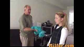 Sweet teen daughter punished by step daddy